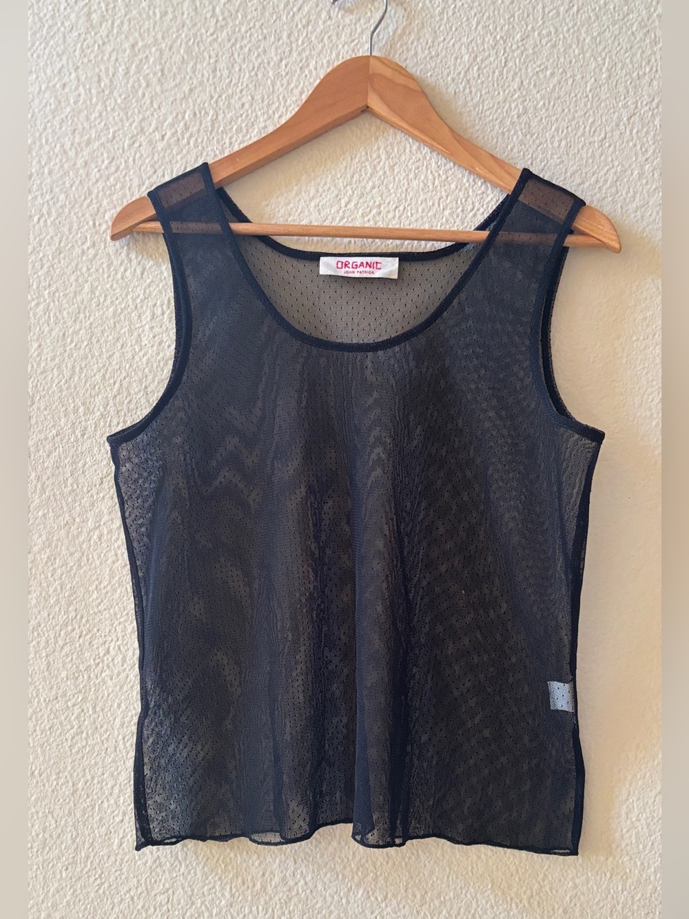 Sheer Black Tank Top Size M